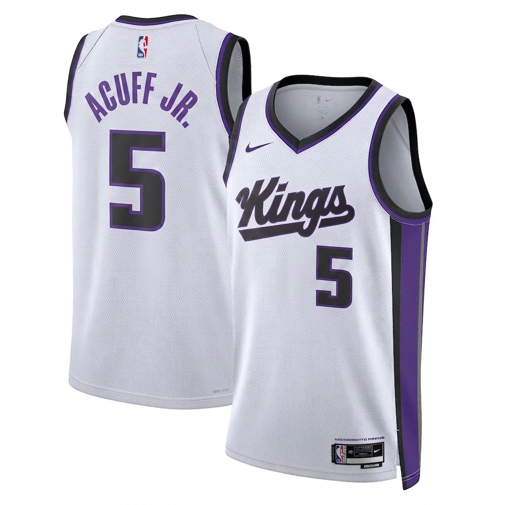 Unisex Sacramento Kings ACUFF JR. Nike White Swingman Jersey - Association Edition - Jersey