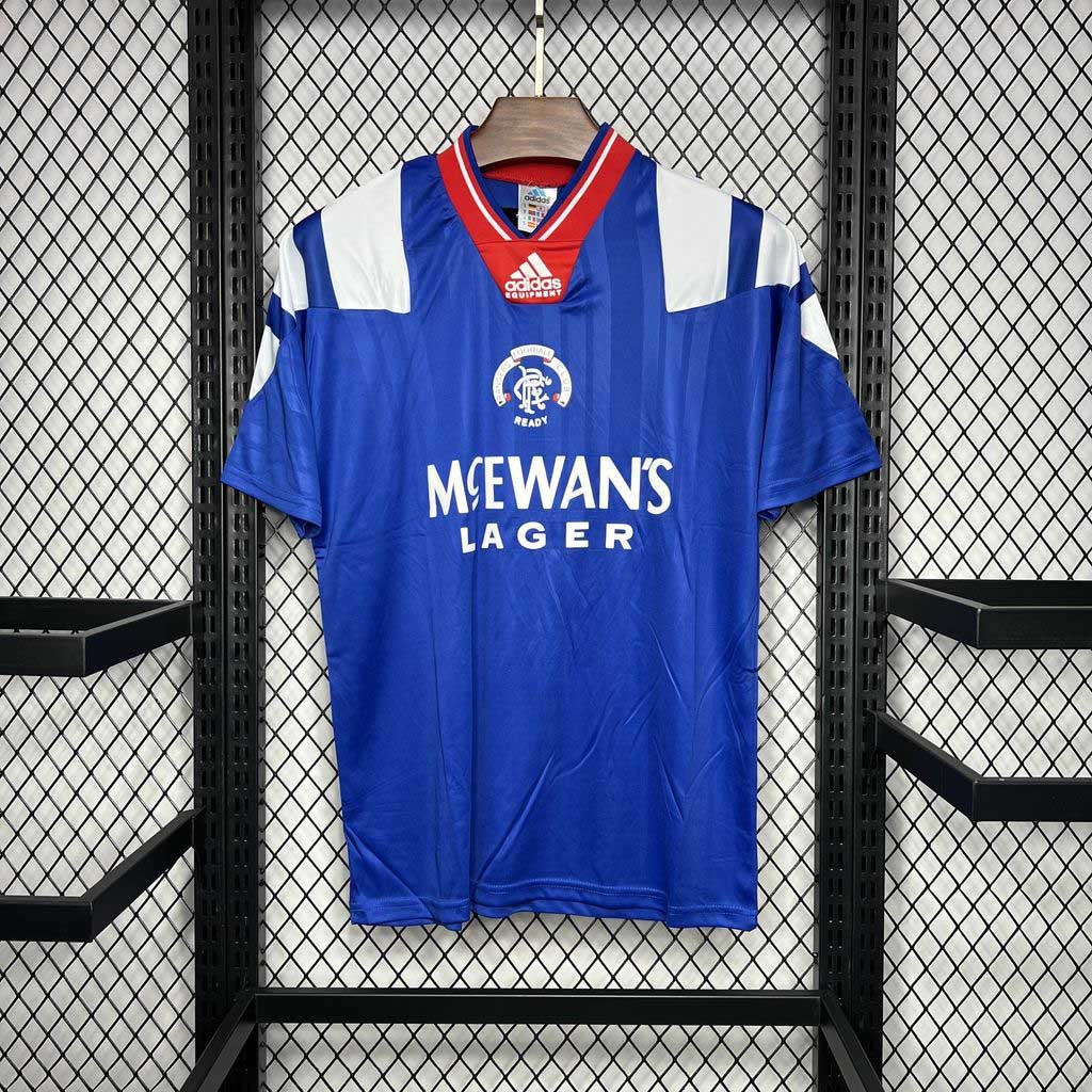 Rangers FC Retro Soccer Jersey Home Custom Shirt 1992-94 - Jersey