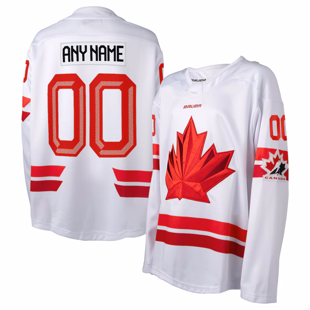 Youth Hockey Canada White 2026 Replica Custom Jersey - Jersey