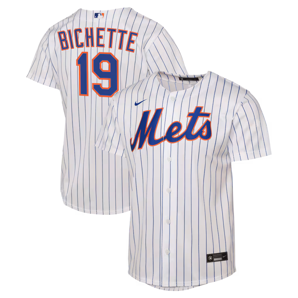 Youth New York Mets Bo Bichette Nike White Home Replica Jersey - Jersey