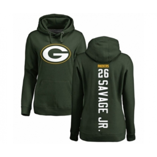 Football Women's Green Bay Packers #26 Darnell Savage Jr. Green Backer Hoodie - Jersey