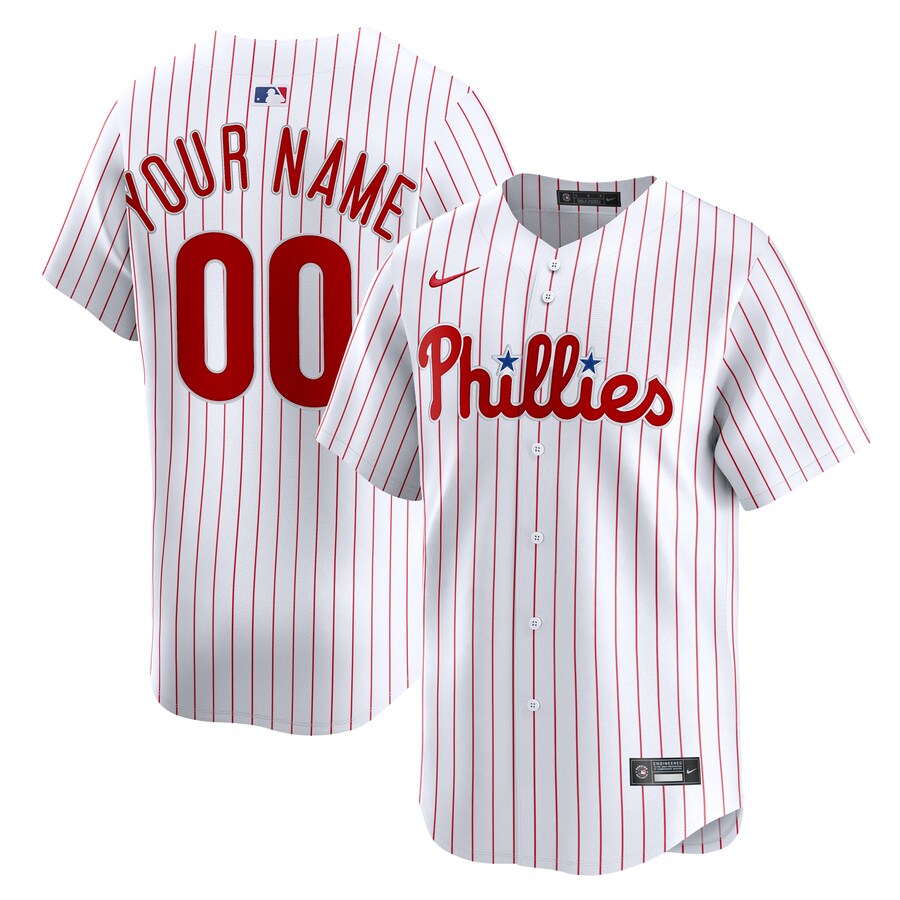 Youth Philadelphia Phillies Nike White Home Custom Limited Jersey - Jersey