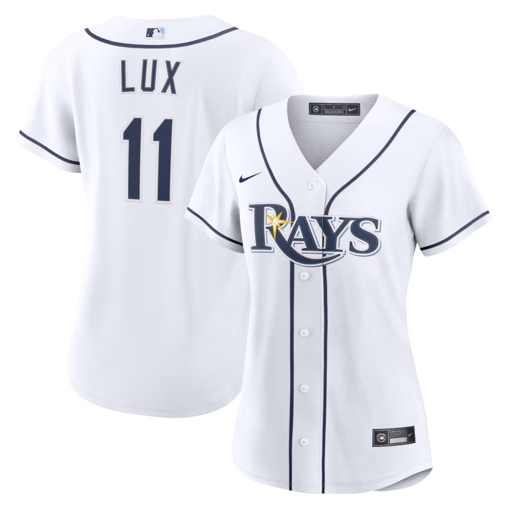 Women's Tampa Bay Rays Gavin Lux Nike White Home Replica Jersey - Jersey