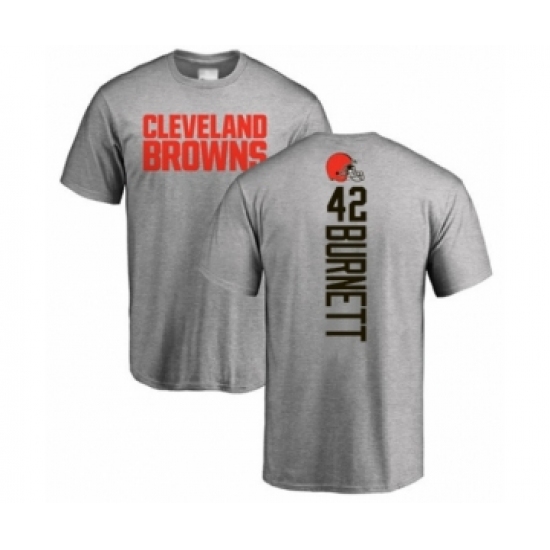 Football Cleveland Browns #42 Morgan Burnett Ash Backer T-Shirt - Jersey