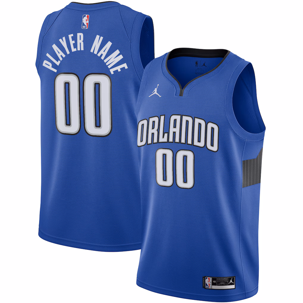 Men's Orlando Magic Jordan Brand Blue Swingman Custom Jersey - Statement Edition - Jersey