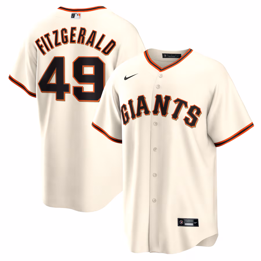Men's San Francisco Giants Tyler Fitzgerald Nike Cream Home Replica Jersey - Jersey
