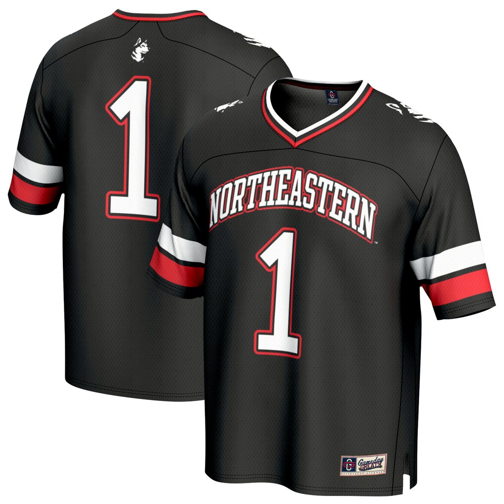 Youth GameDay Greats Black #1 Northeastern Huskies Lightweight Collegiate Football Fashion Jersey - Jersey