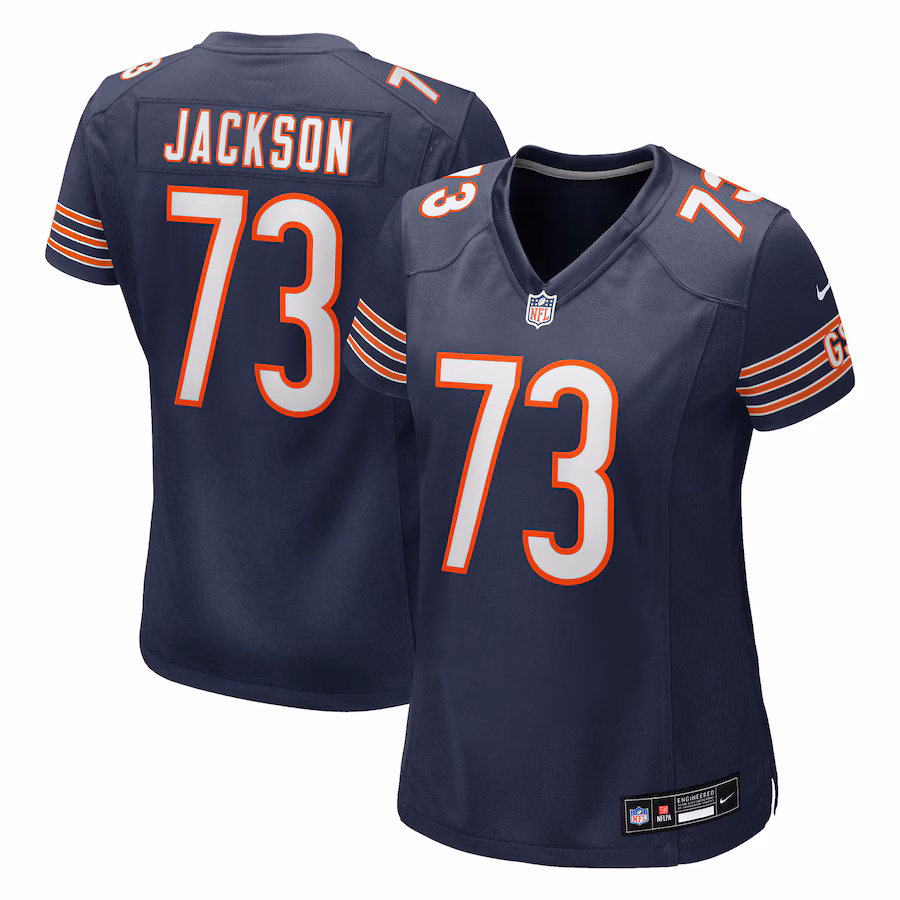 Women's Chicago Bears Jonah Jackson Nike Navy Team Game Jersey - Jersey