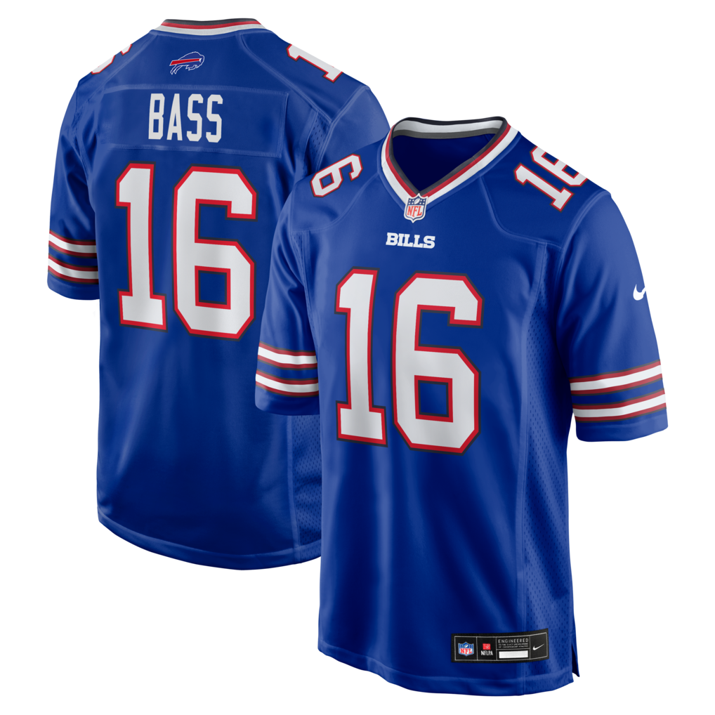 Men's Buffalo Bills Tyler Bass Nike Royal Team Game Jersey - Jersey