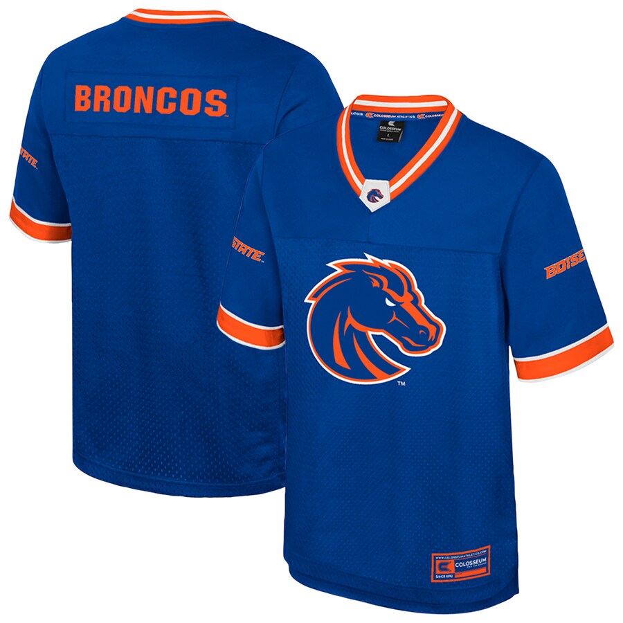 Men's Colosseum  Royal Boise State Broncos Nothing But The Hits Football Jersey - Jersey