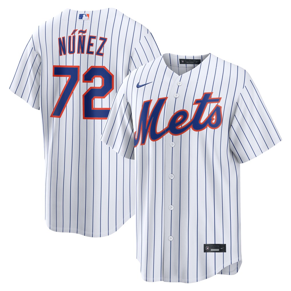 Men's New York Mets Dedniel Núñez Nike White Home Replica Jersey - Jersey