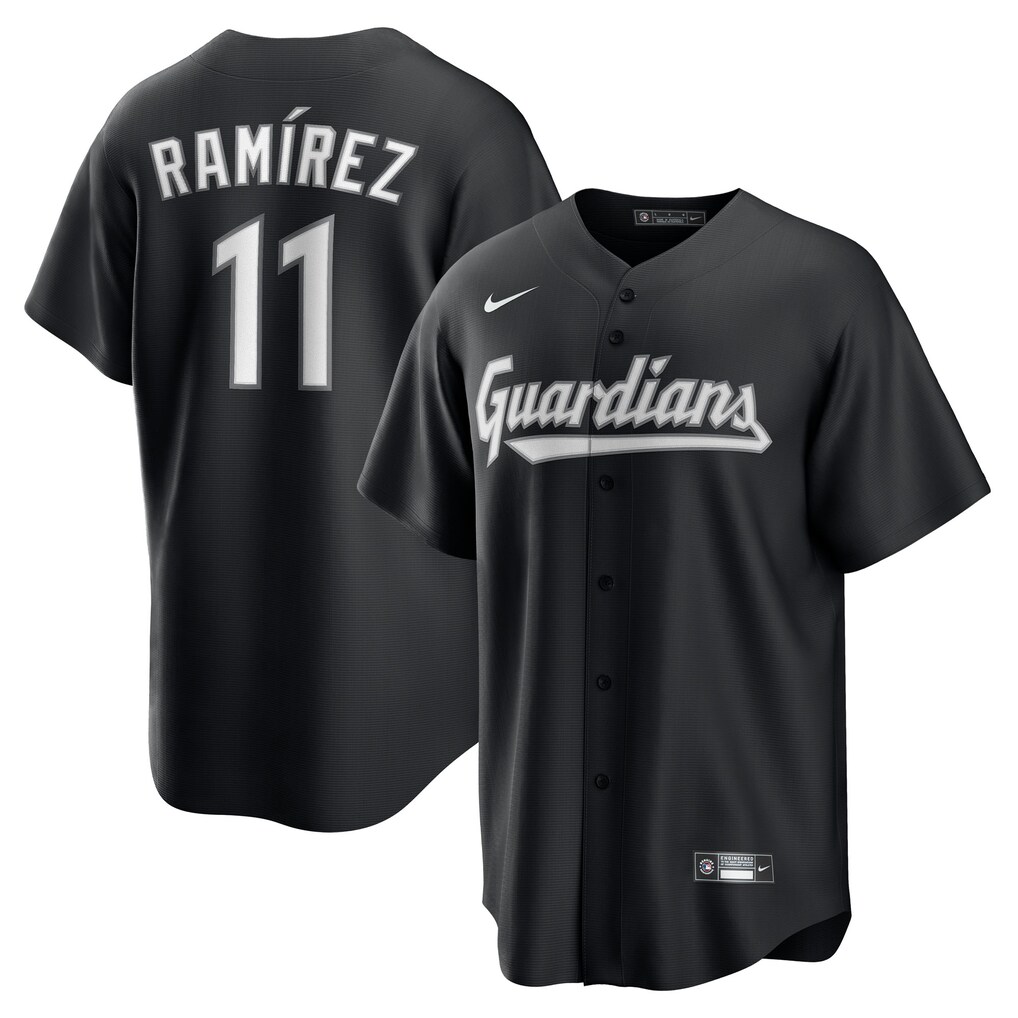 Men's Cleveland Guardians José Ramírez Nike Black  Replica Player Jersey - Jersey
