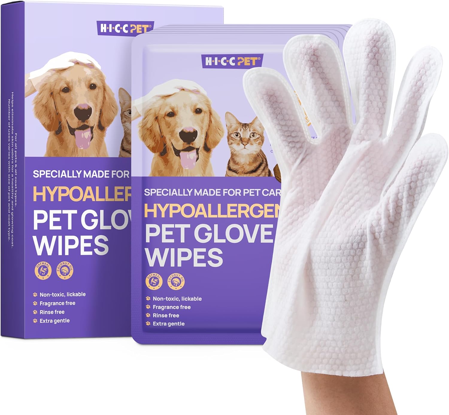 HICC Pet Grooming Glove Wipes