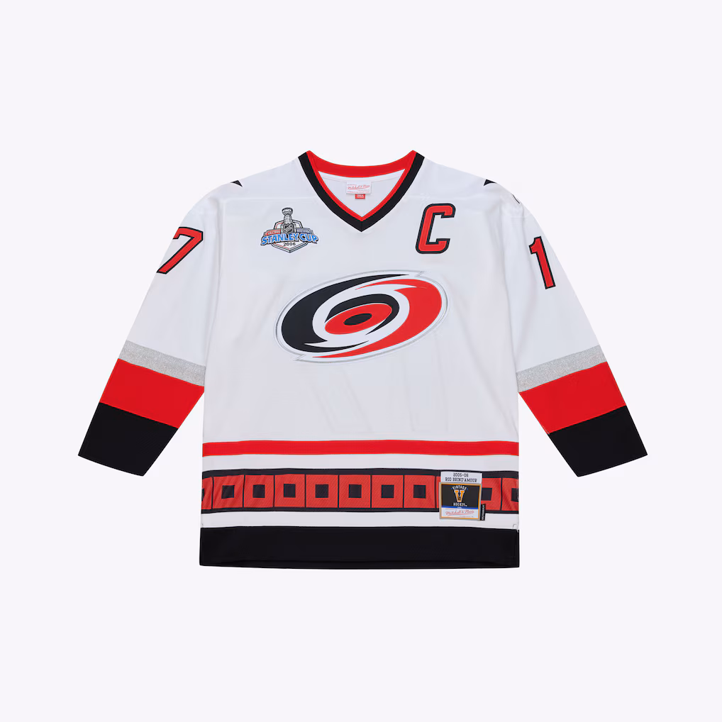 Men's Carolina Hurricanes Rod Brind'Amour Mitchell & Ness White 2005/06 Power Play Jersey - Jersey
