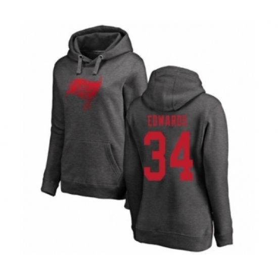 Football Women's Tampa Bay Buccaneers #34 Mike Edwards Ash One Color Pullover Hoodie - Jersey