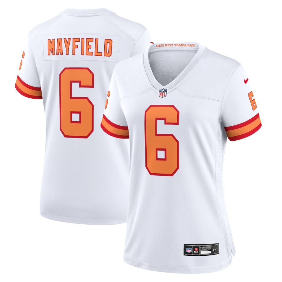 Women's '76 Tampa Bay Buccaneers Baker Mayfield Nike White Game Jersey - Jersey
