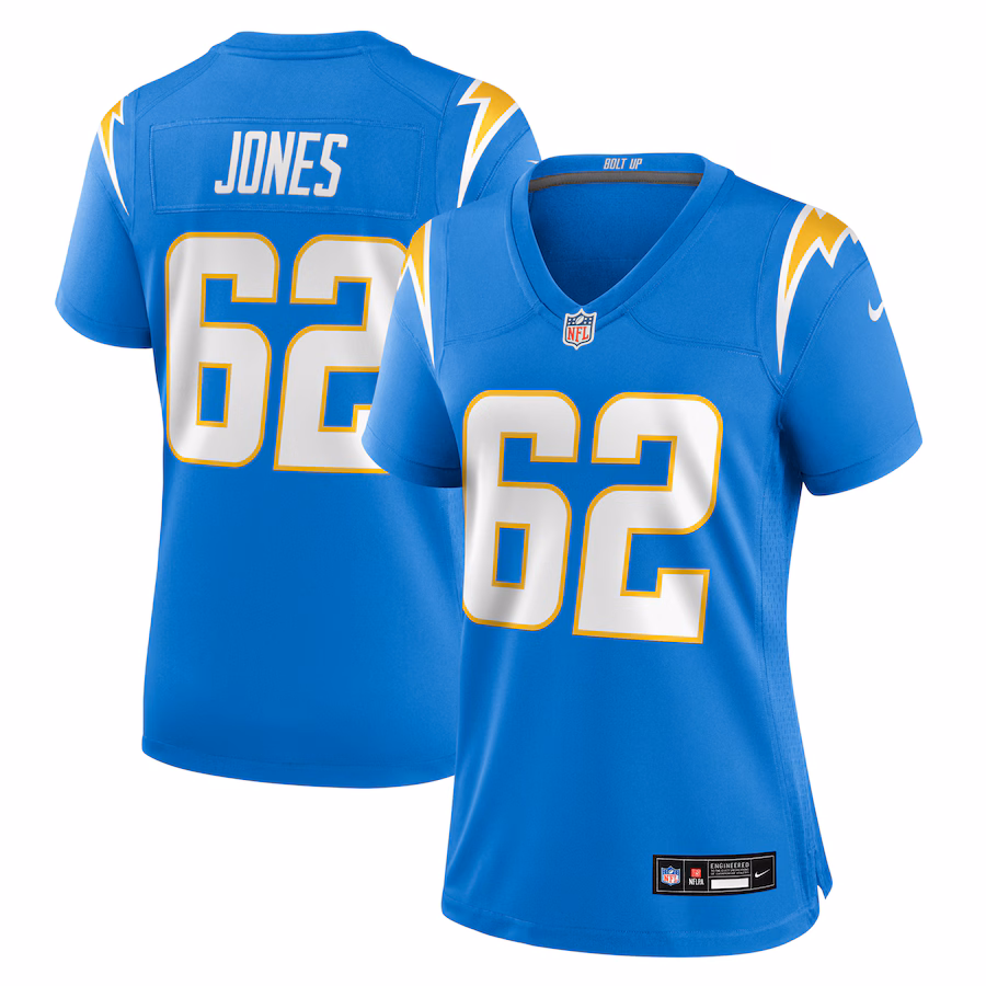 Women's Los Angeles Chargers Nash Jones Nike Powder Blue Team Game Jersey - Jersey