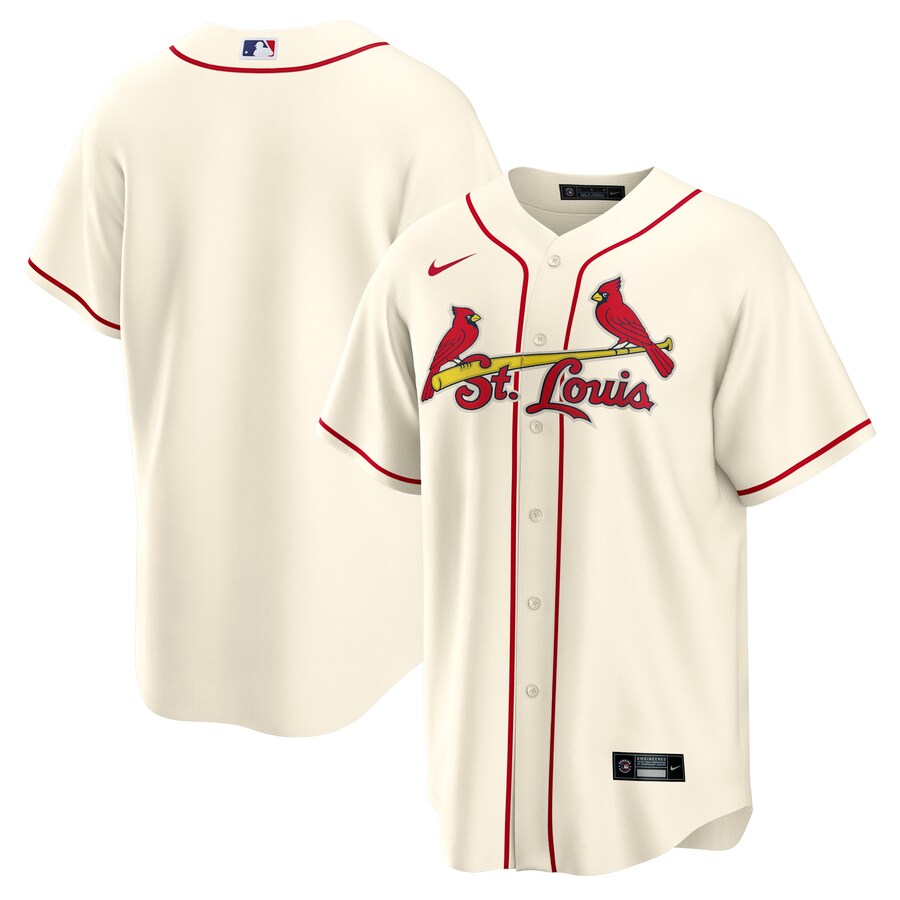 Men's St. Louis Cardinals Nike Cream Alternate Replica Team Jersey - Jersey