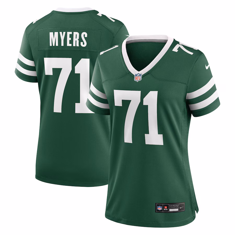 Women's New York Jets Josh Myers Nike Legacy Green Game Jersey - Jersey