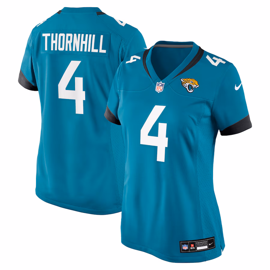 Women's Jacksonville Jaguars Juan Thornhill Nike Teal Team Game Jersey - Jersey