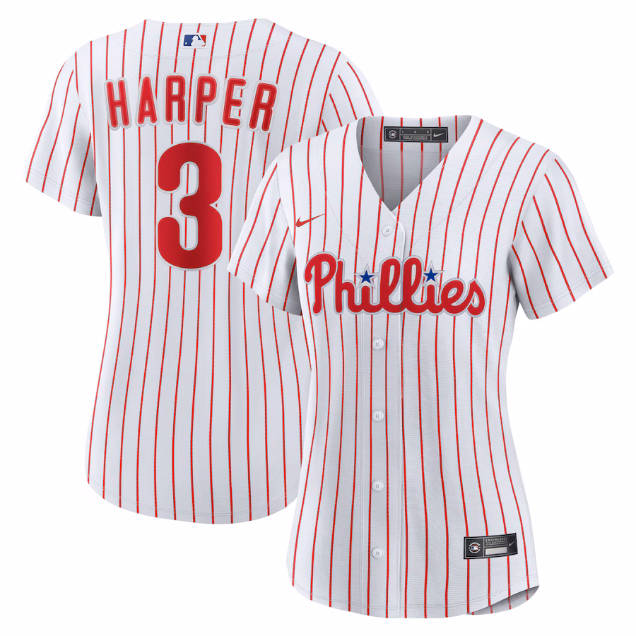 Women's Philadelphia Phillies Bryce Harper Nike White Home Replica Player Jersey - Jersey