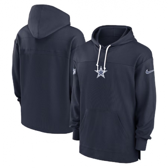Men's Dallas Cowboys Navy Performance Pullover Hoodie - Jersey