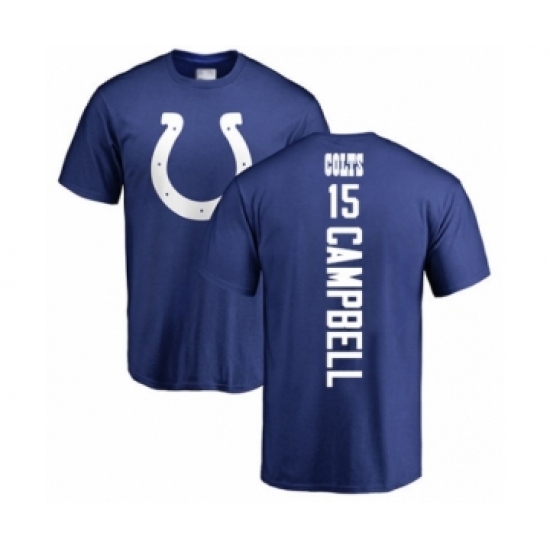Football Indianapolis Colts #15 Parris Campbell Royal Blue Backer T-Shirt - Jersey