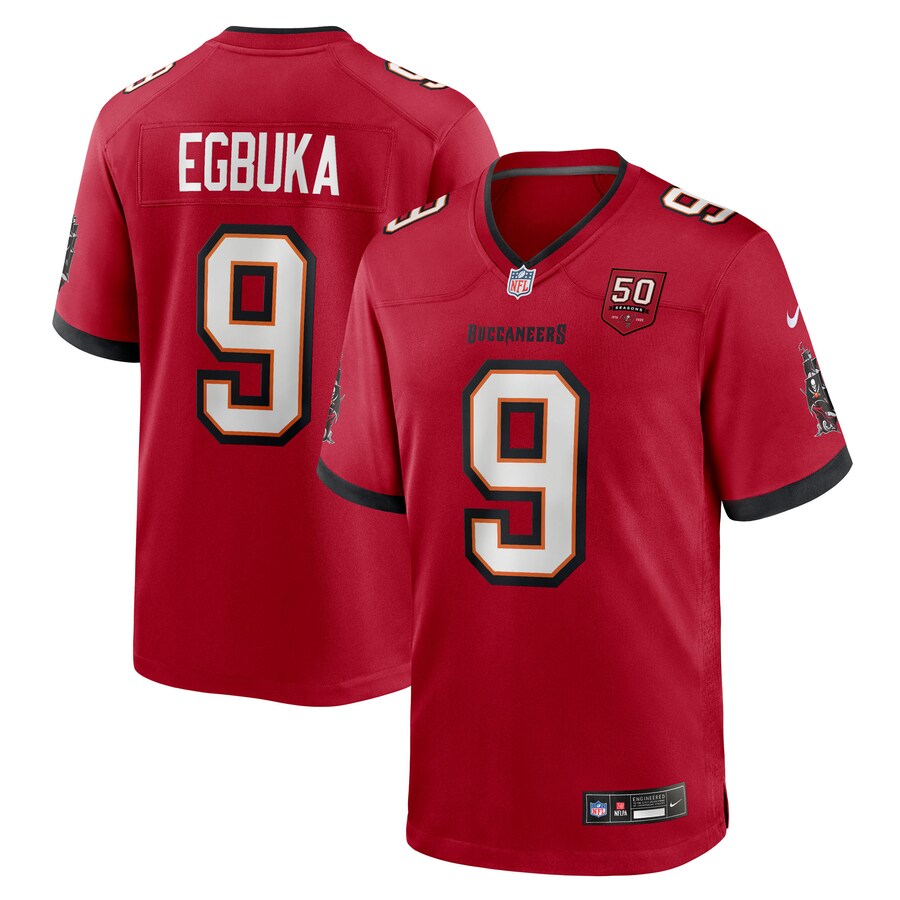 Men's Tampa Bay Buccaneers Emeka Egbuka Nike Red Team Game Jersey - Jersey