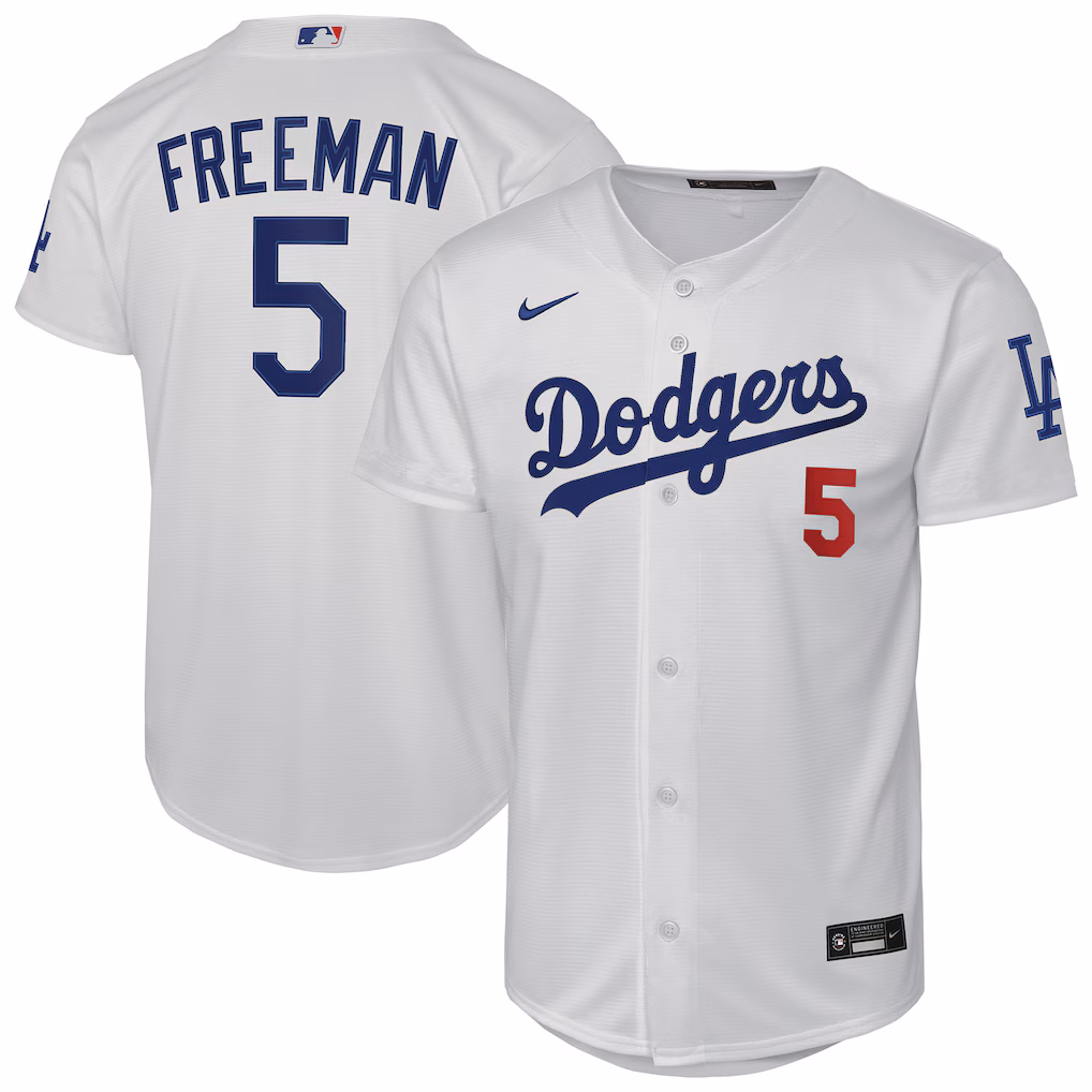 Youth Los Angeles Dodgers Freddie Freeman Nike White Home Stadium Jersey - Jersey