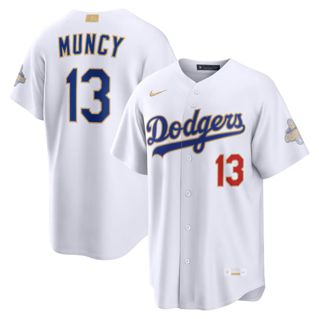 Men's Los Angeles Dodgers Max Muncy Nike White 2026 Gold Collection Stadium Jersey - Jersey