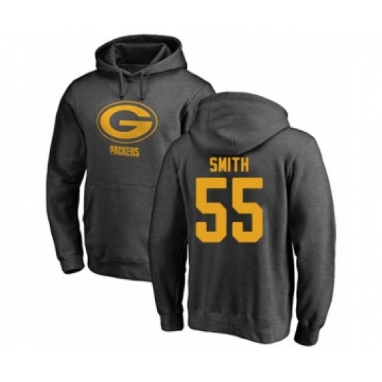 Football Green Bay Packers #55 Za'Darius Smith Ash One Color Pullover Hoodie - Jersey