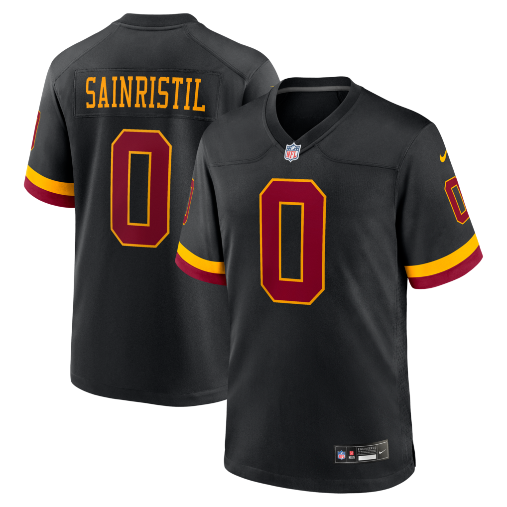 Men's Washington Commanders Mike Sainristil Nike Black Hail Raiser Alternate Game Jersey - Jersey