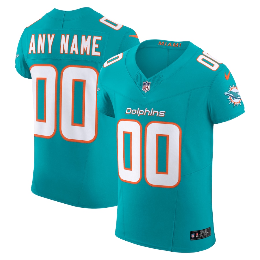 Men's Miami Dolphins Nike Aqua Vapor F.U.S.E. Elite Custom Jersey - Jersey
