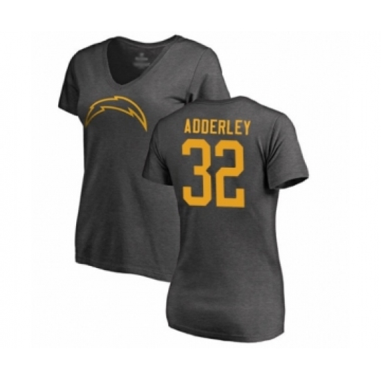 Football Women's Los Angeles Chargers #32 Nasir Adderley Ash One Color T-Shirt - Jersey