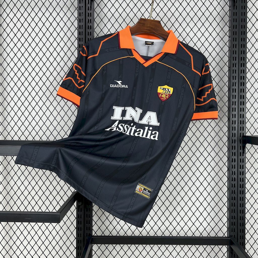 Roma Retro Soccer Jersey Away Custom Shirt 1999/00 - Jersey