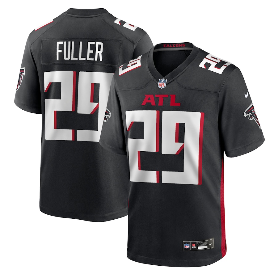 Men's Atlanta Falcons Jordan Fuller Nike Black Team Game Jersey - Jersey
