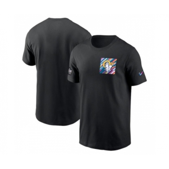Men's Los Angeles Rams Black 2023 Crucial Catch Sideline Tri-Blend T-Shirt - Jersey