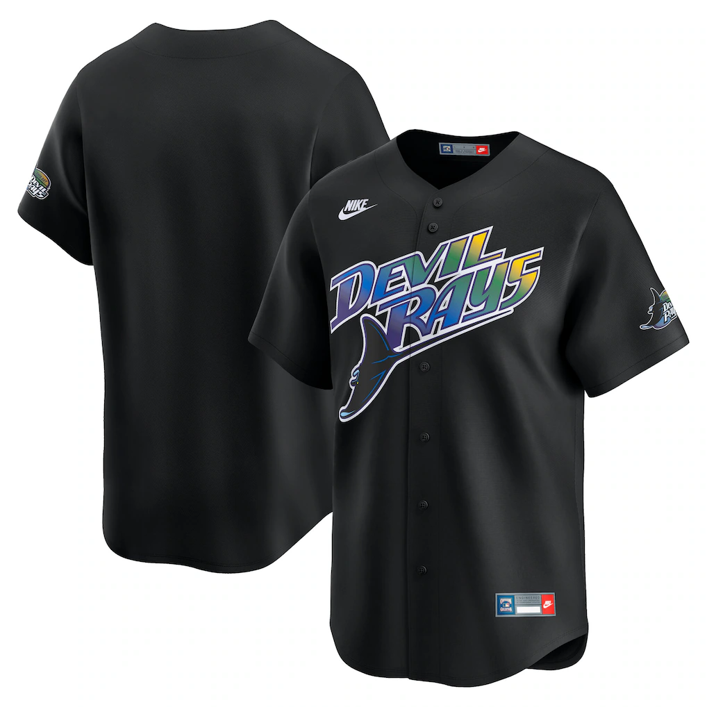 Men's Tampa Bay Rays Nike Black Cooperstown Collection Limited Jersey - Jersey