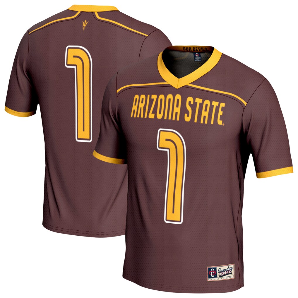 Youth GameDay Greats Maroon Arizona State Sun Devils Lightweight Men's Lacrosse Fashion Jersey - Jersey