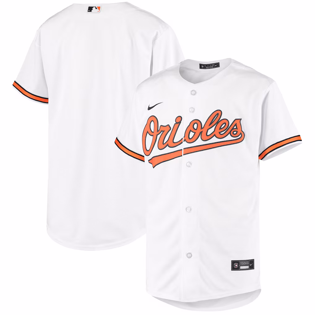 Youth Baltimore Orioles Nike White Home Replica Team Jersey - Jersey