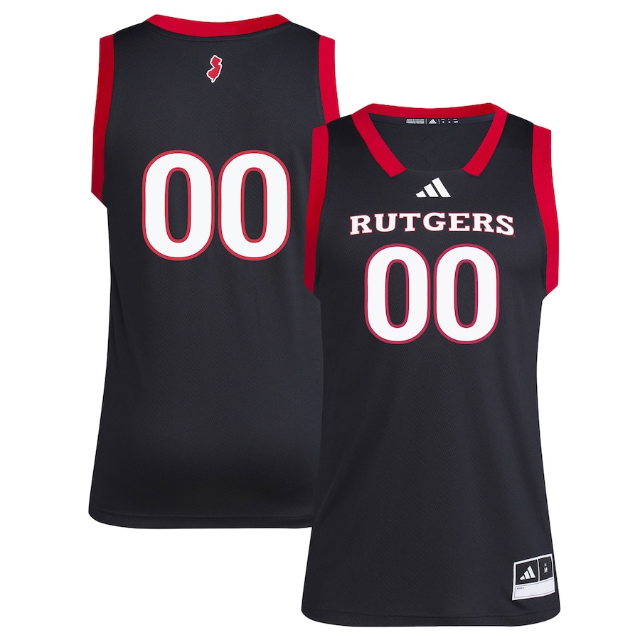 Men's adidas #1 Black Rutgers Scarlet Knights Replica Swingman Jersey - Jersey
