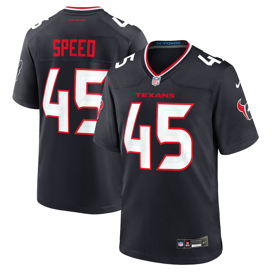 Men's Houston Texans E.J. Speed Nike Navy Team Game Jersey - Jersey