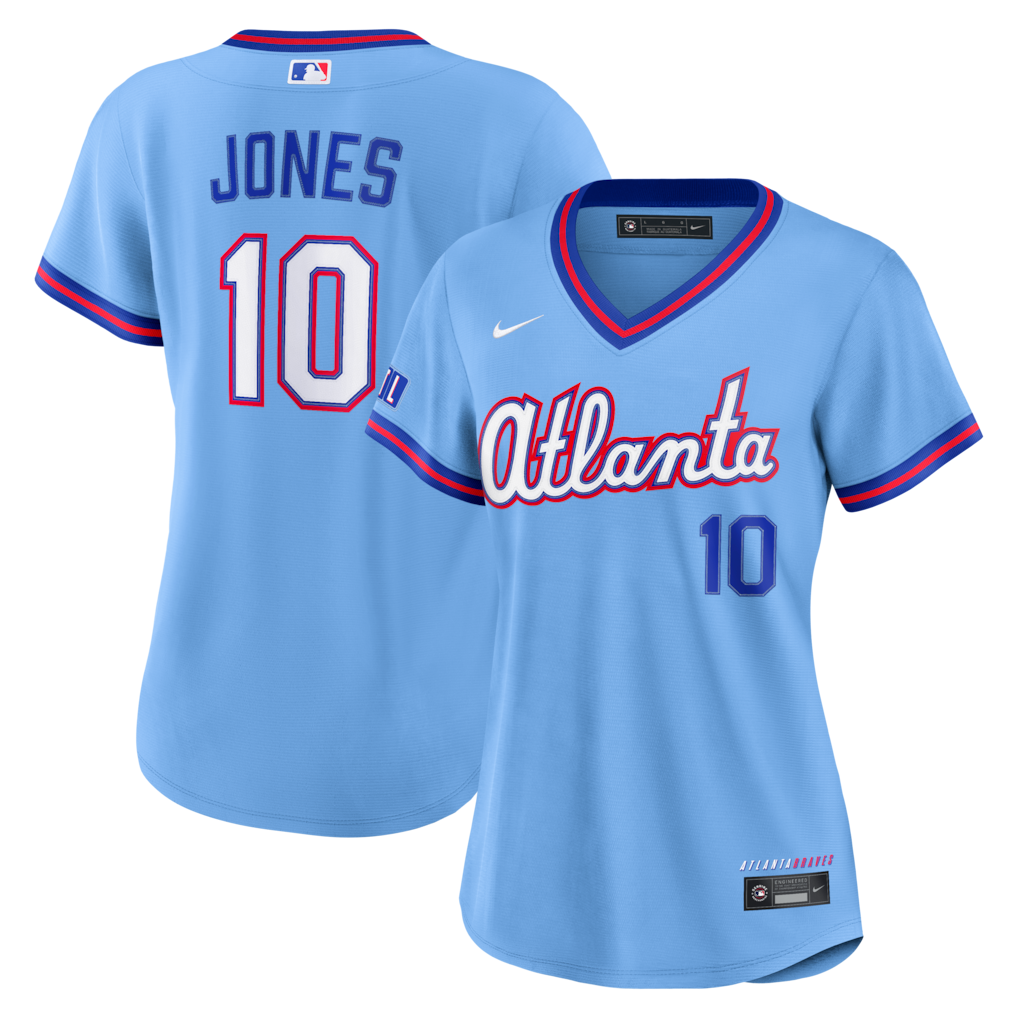 Women's Atlanta Braves Chipper Jones Nike Powder Blue 2026 City Connect Stadium Jersey - Jersey