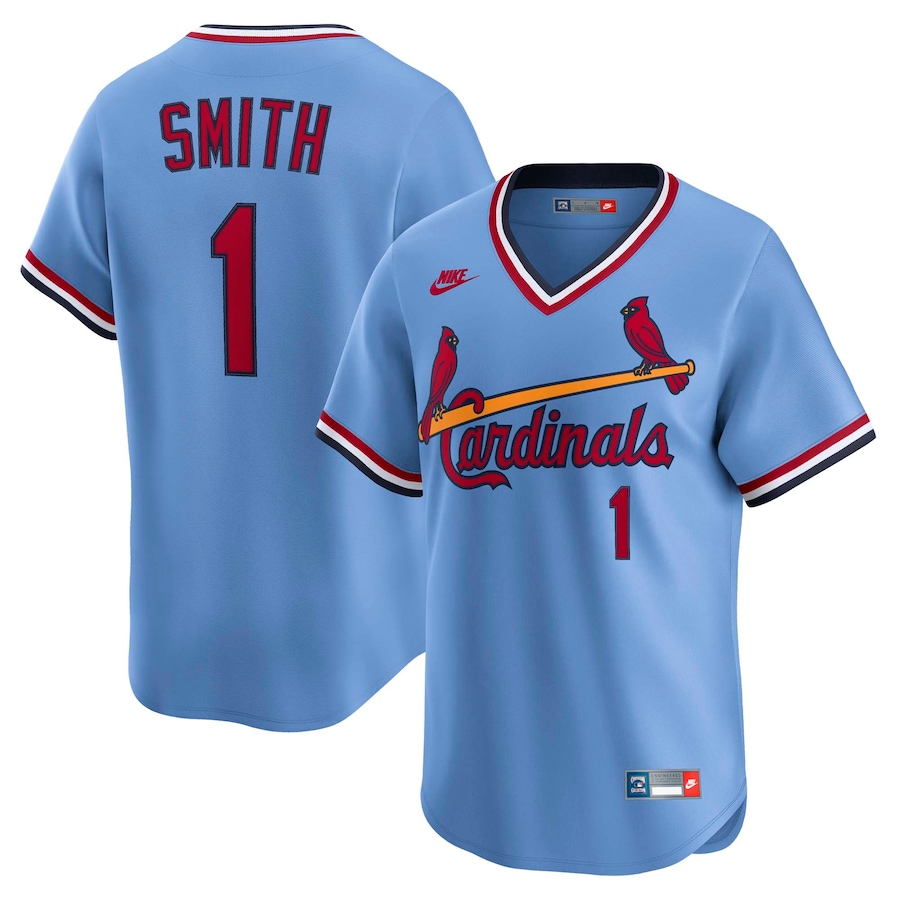 Men's St. Louis Cardinals Ozzie Smith Nike Blue Throwback Cooperstown Collection Limited Jersey - Jersey