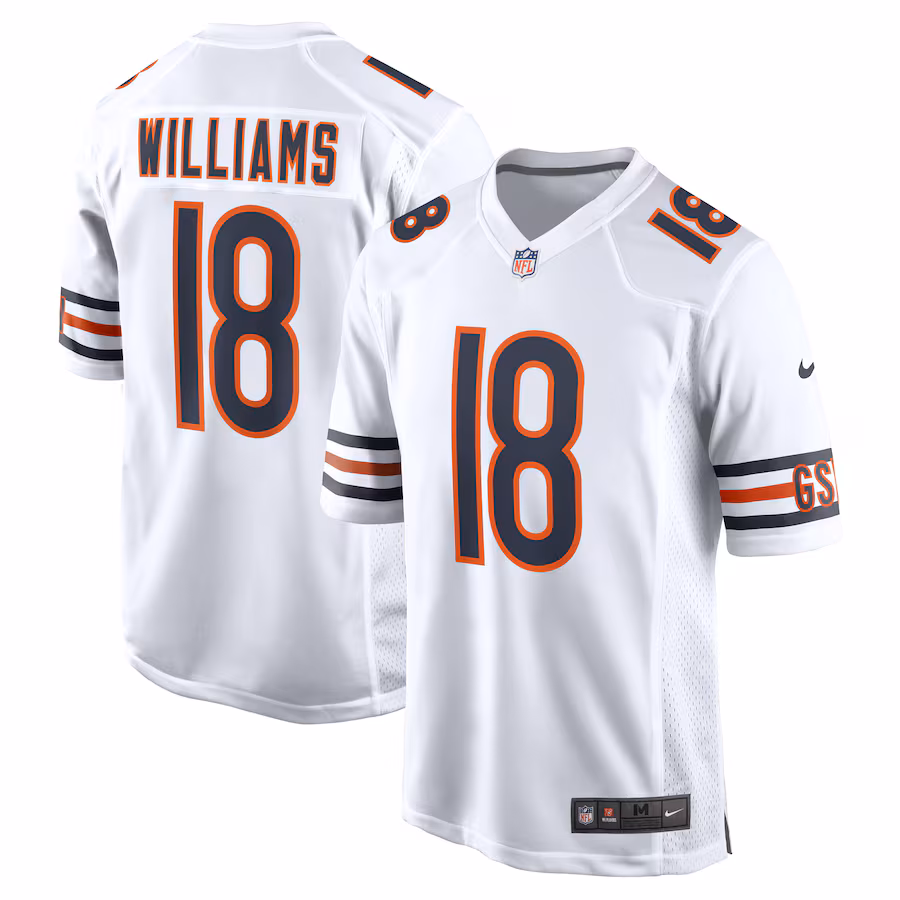 Men's Chicago Bears Caleb Williams Nike White First Round Pick Player Game Jersey - Jersey