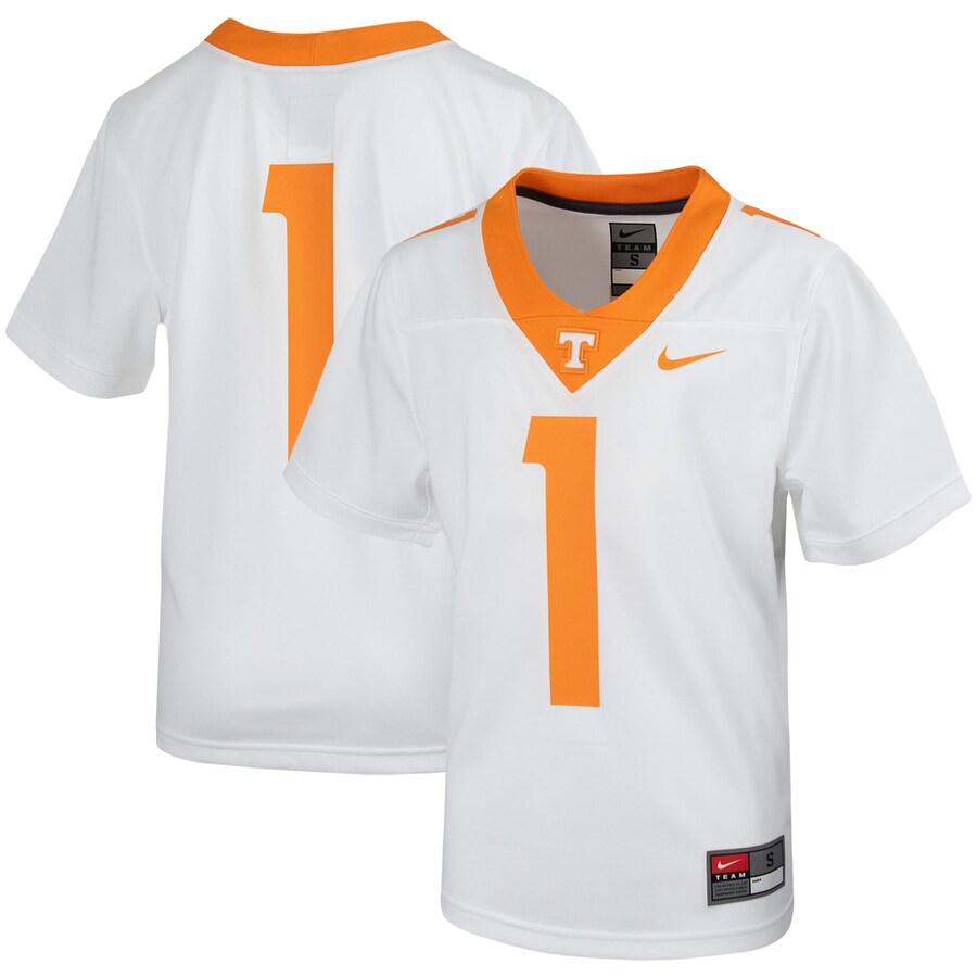 Youth Nike #1 White Tennessee Volunteers Untouchable Football Jersey - Jersey