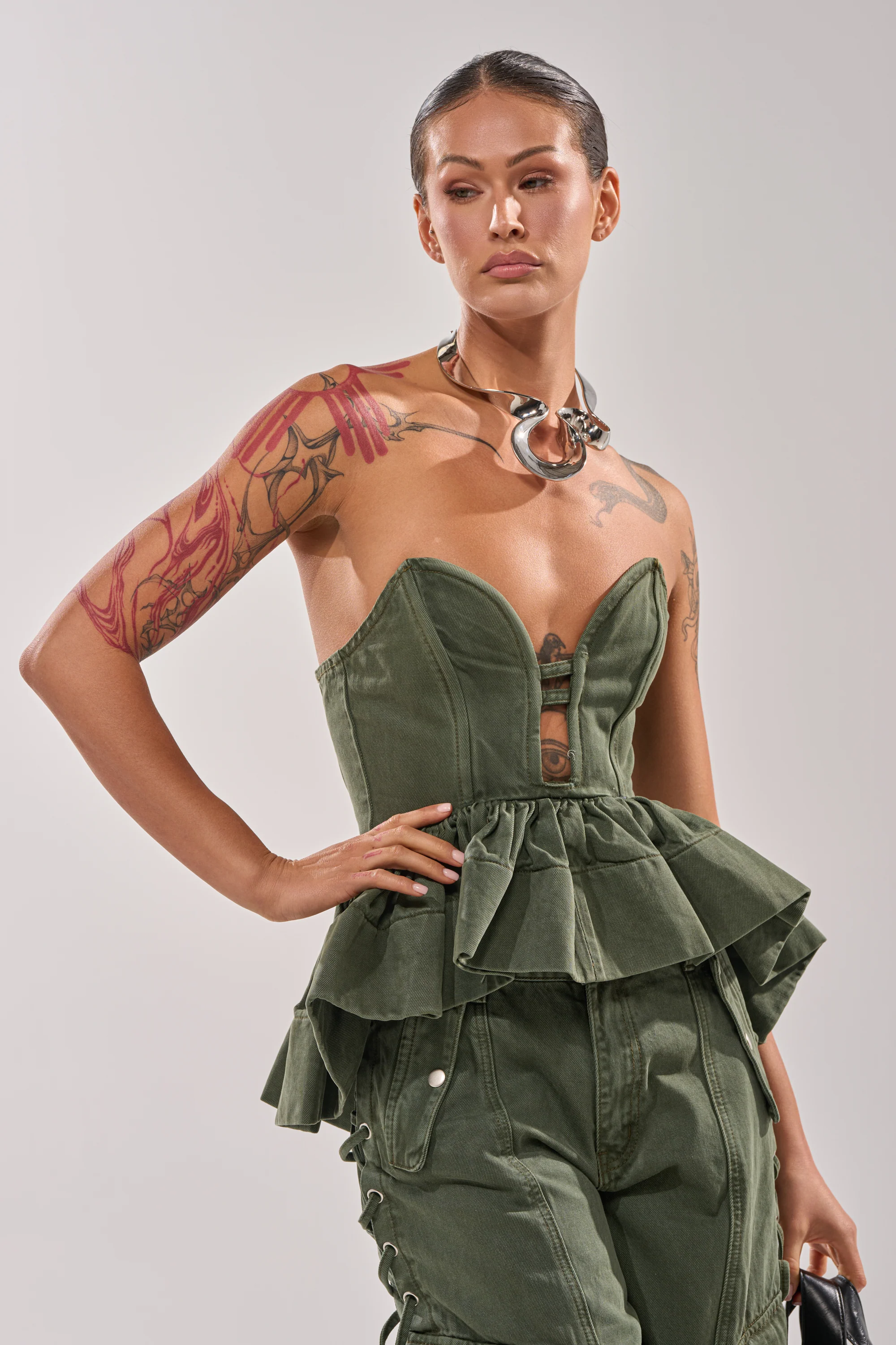 KARA DENIM CORSET - Akira Wear