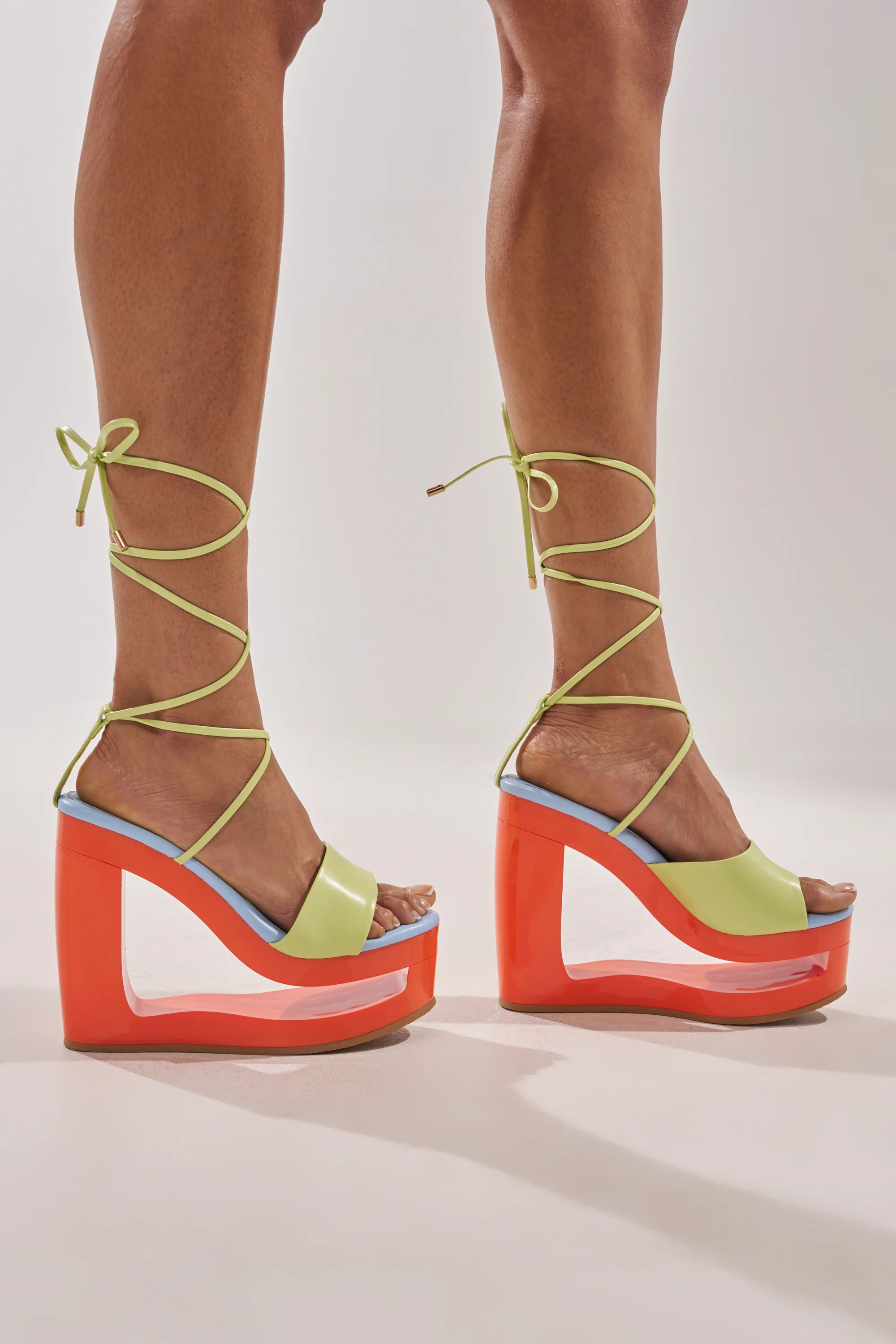 AZALEA WANG TAFFY MULTI NOVELTY WEDGE MULE SANDAL - Akira Wear