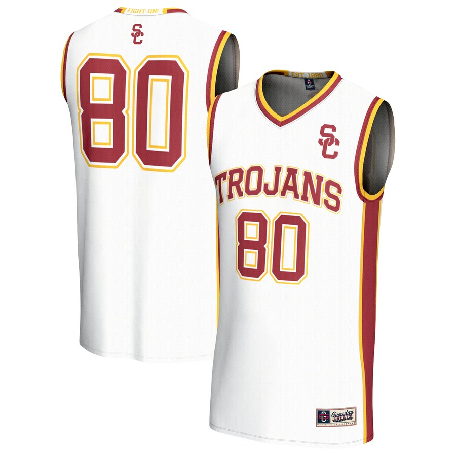 Unisex GameDay Greats #80 White USC Trojans Lightweight Basketball Fashion Jersey - Jersey