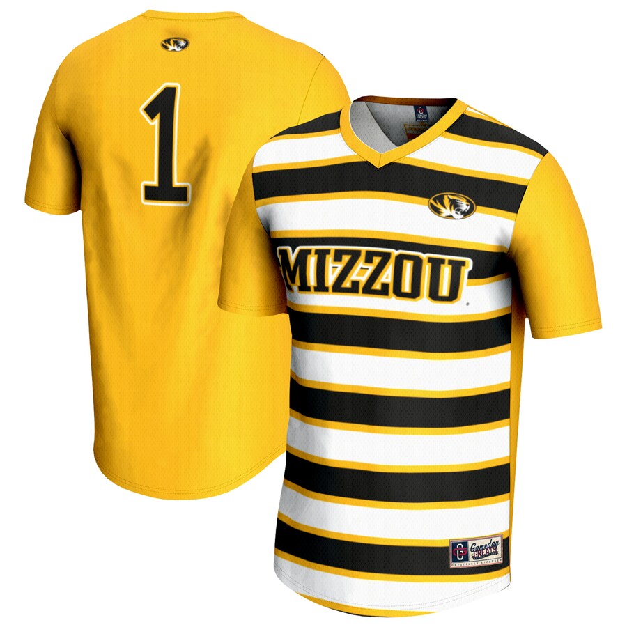 Youth GameDay Greats #1 Gold Missouri Tigers Lightweight Soccer Fashion Jersey - Jersey